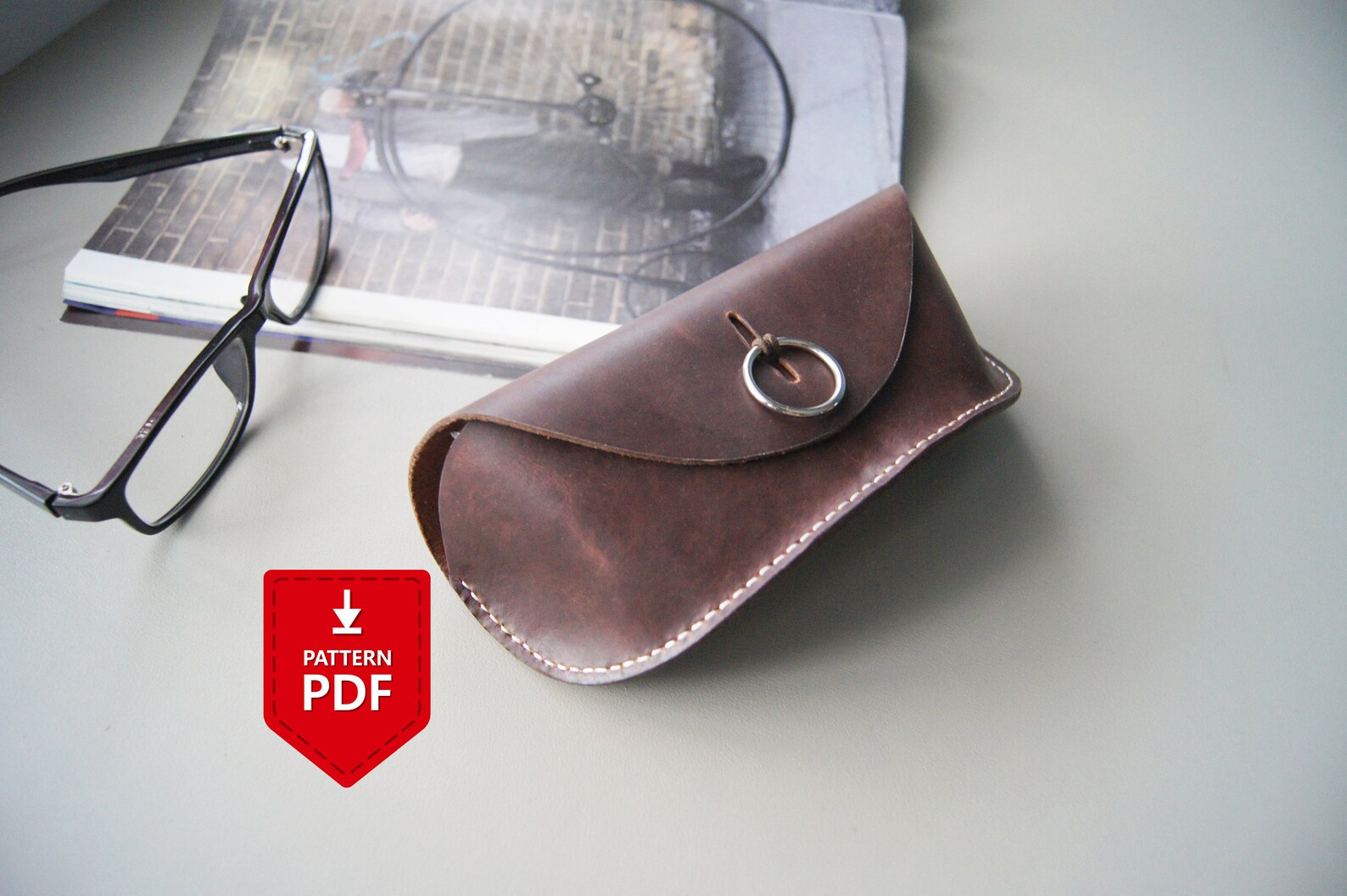 Leather Sunglasses Case Pattern PDF Eyewear Case leather Etsy