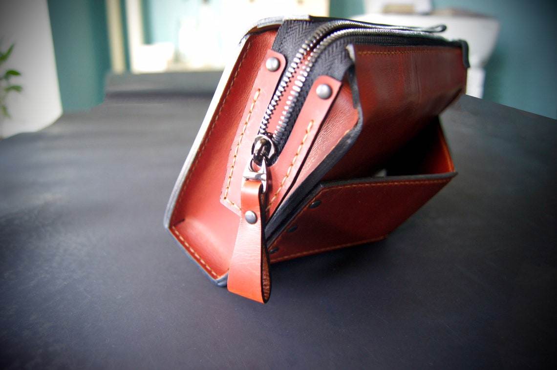 Leather hand pouch Pattern PDF Photo assembly diagram Etsy