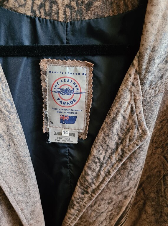 Vintage Soft Marble Leather Batwing Jacket - image 4