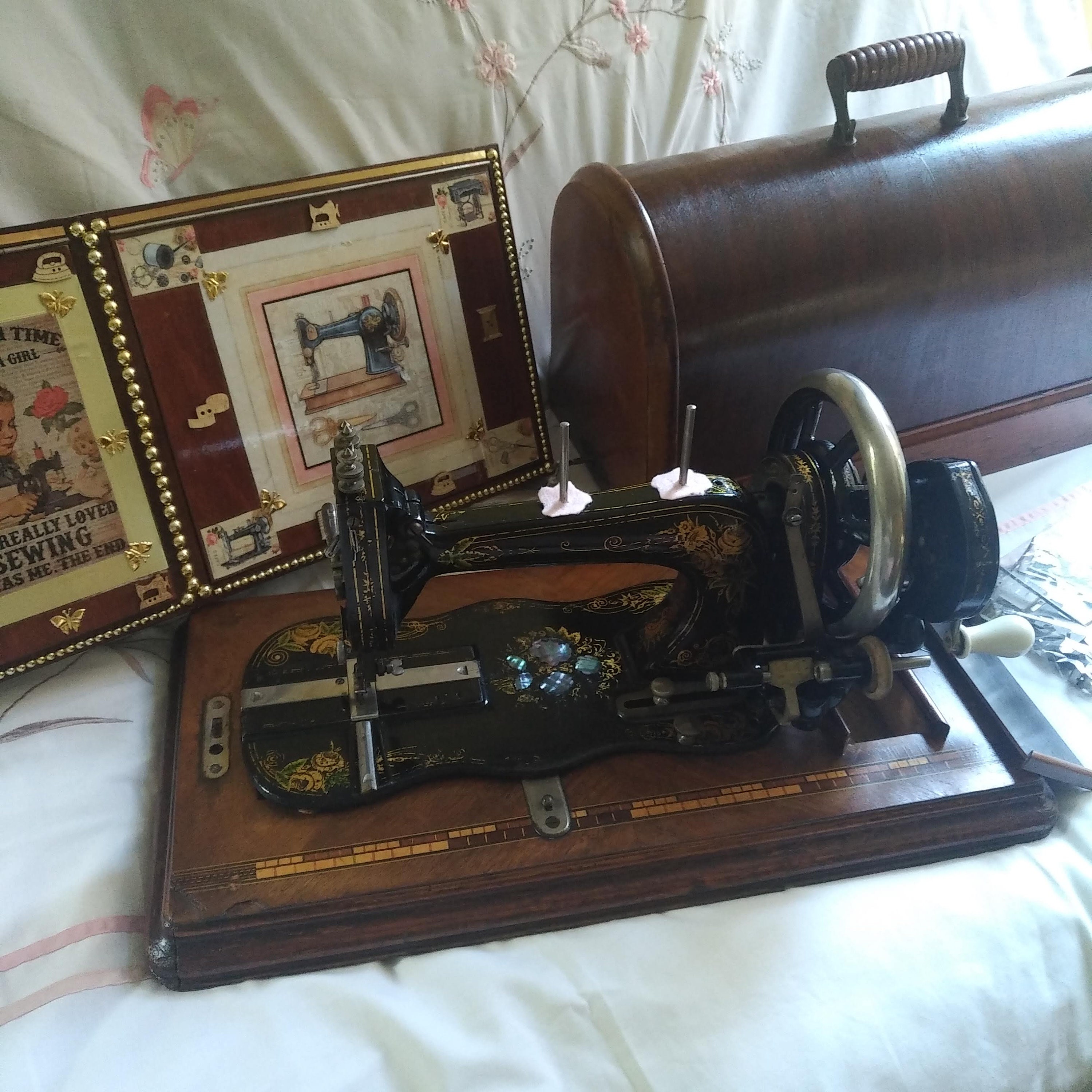 Antique Hand Crank Sewing Machine Singer Fiddlebase in Lovely - Etsy