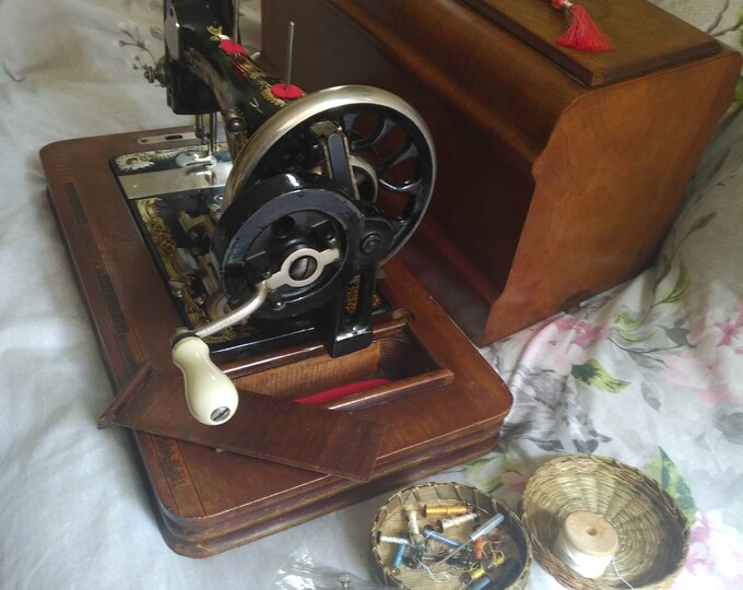 Antique Hand Crank Sewing Machine, Frister & Rossmann, Circa 1920s Etsy