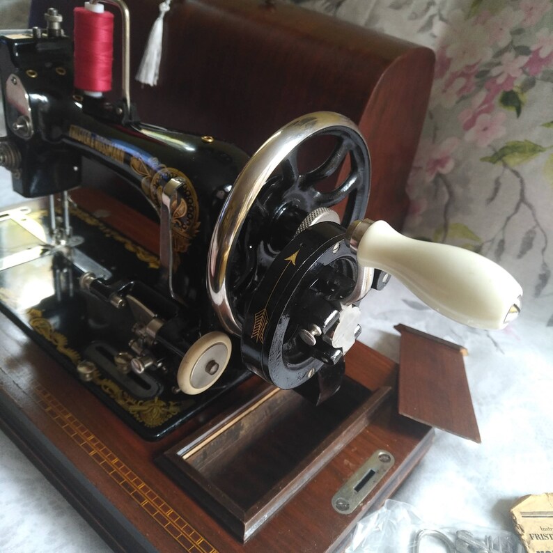 Vintage Hand Crank Sewing Machine Frister & Rossmann Circa Etsy