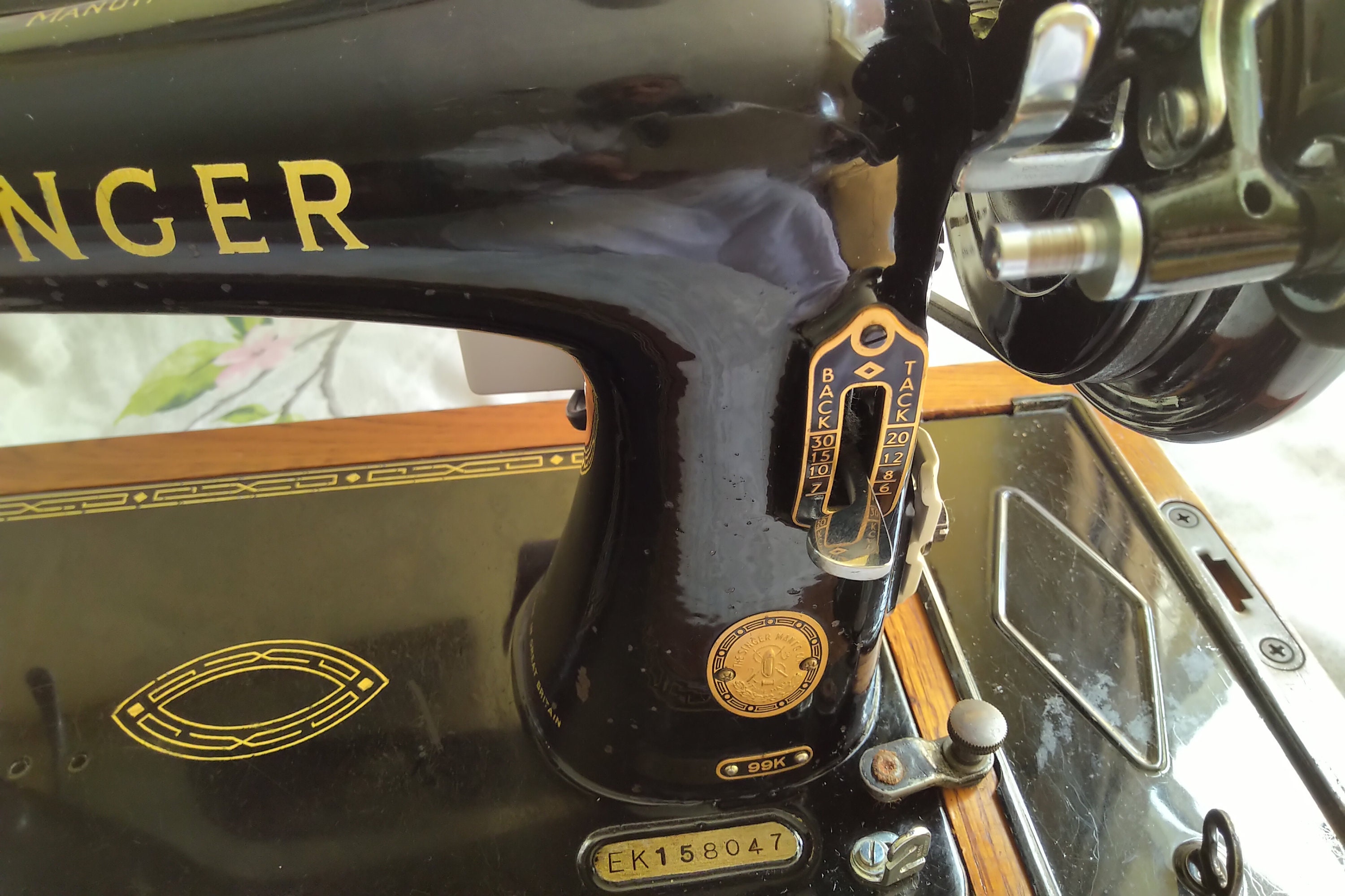 Vintage Electric Sewing Machine Singer Model No. 99K in Mock Etsy