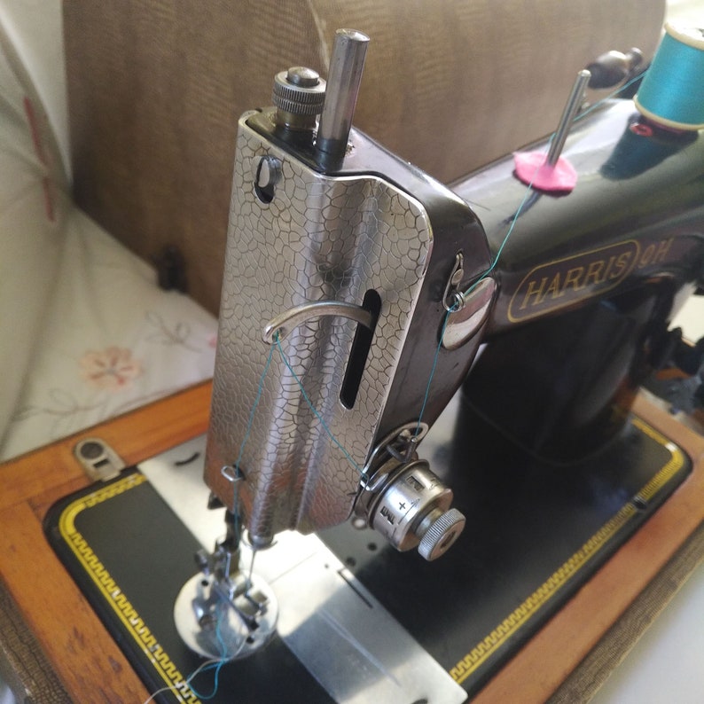 Vintage Hand Crank Sewing Machine Harris 9H in Snake Skin Etsy