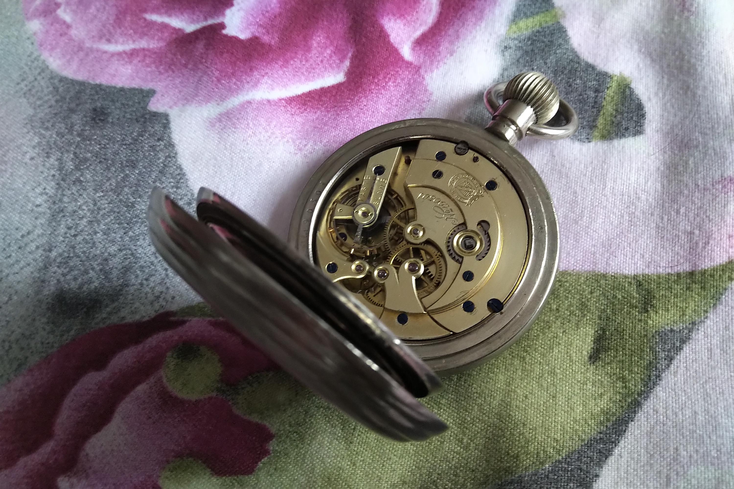 Ancienne Montre Gousset (de Poche) - Marque Billodes, Boîtier Métal