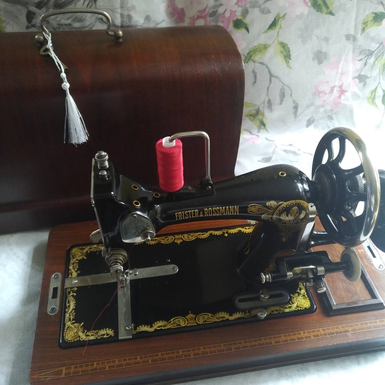 Vintage Hand Crank Sewing Machine Frister & Rossmann Circa Etsy