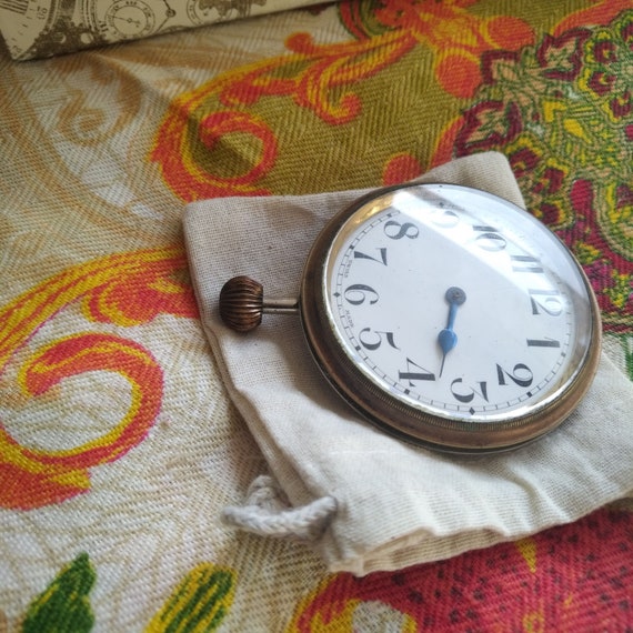 Antique Rare Swiss Made Large Pocket Watch Styled… - image 4