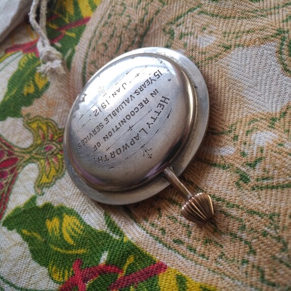 Antique Rare Swiss Made Large Pocket Watch Styled… - image 9