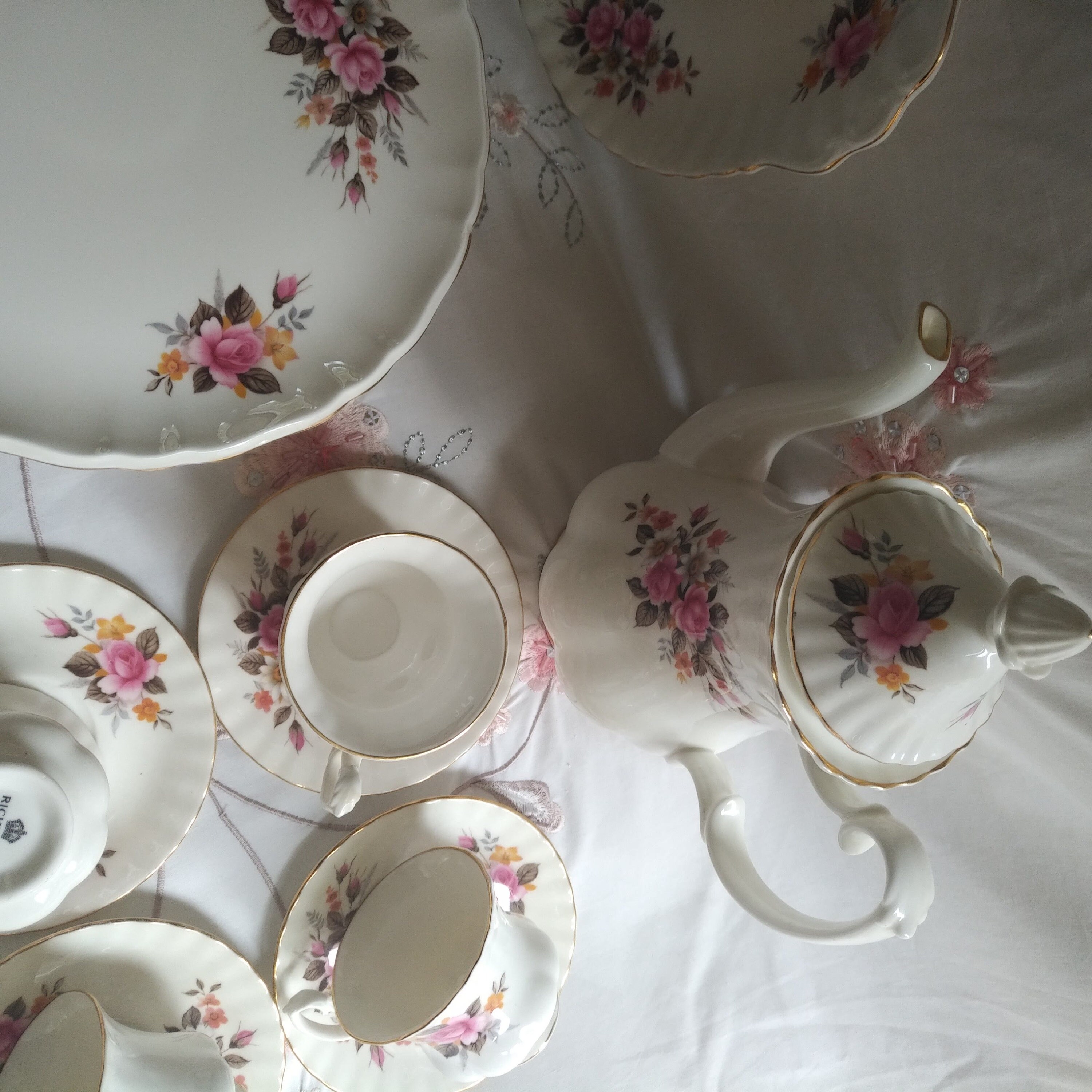 Vintage RICHMOND Bone China Tea & Coffee Set, Made in England, Circa