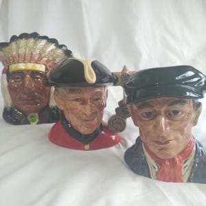 Vintage Royal Doulton Character Jugs x 5, Collectible, Excellent Condition