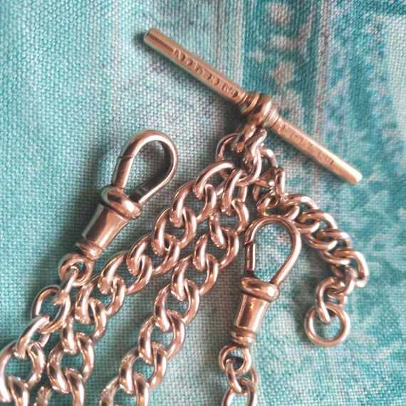 Antique Victorian Pocket Watch Chain Double Albert