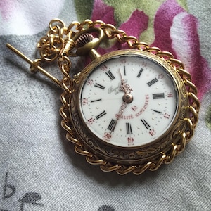 Antique REGULATEUR SYS ROSKOPF Swiss Pocket Watch, Open Face, Stem Wound, Guaranteed Anti Magnetic, Working Order, Circa 1909