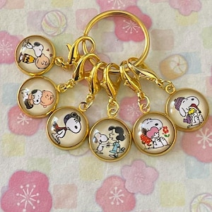 steekmarkeerder SET van 6 hondenmarkeerders gehaakt breien teller telt voortgang Ritssluitingen BEAGLE