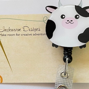 acrylic ID Badge holder Vet Nurse Reel pop culture COW