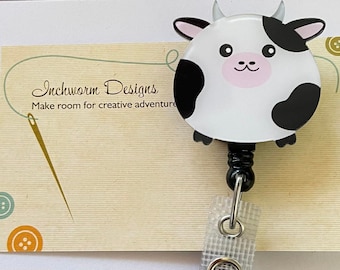 acrylic ID Badge holder Vet Nurse Reel pop culture cow