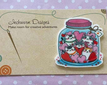 Acrilico Needle Minder Minders cultura pop Punto croce Pittura diamante amore gatti gattini gatto