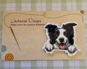 Aguja acrílica Minder Minders cultura pop Punto de cruz Pintura de diamante Perro border collie