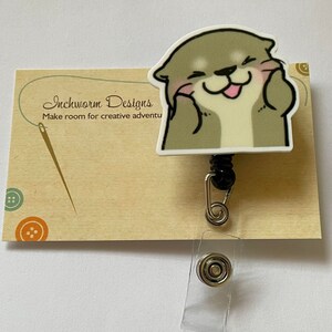 acrylic ID Badge holder Vet Nurse Reel pop culture Cruise Office otter
