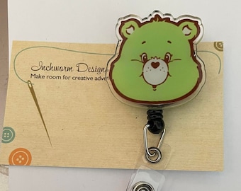 acrylic ID Badge holder Vet Nurse Reel pop culture bear Cruise Office