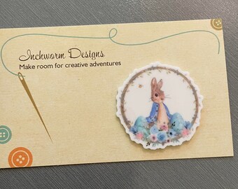 Needle minder Nanny fun acrylic pop culture cross stitch magnet RABBIT