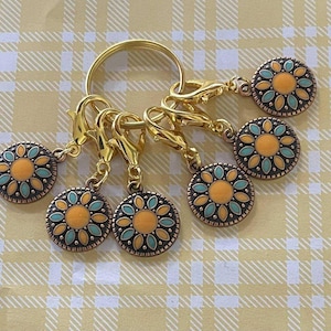 maskmarkör SET med 6 markörer virkad stickräknare dragkedja boho mandala söt