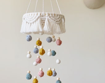 macrame hanging crib