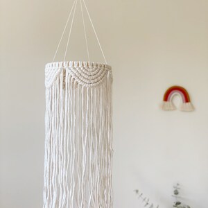 Handcrafted Macrame Mobile Lantern: Boho Wedding Nursery Decor