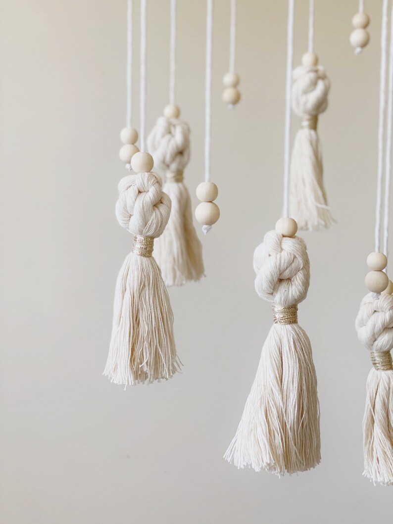 Spiral Mobile Nursery Mobile Macrame Handwoven Mobile Etsy