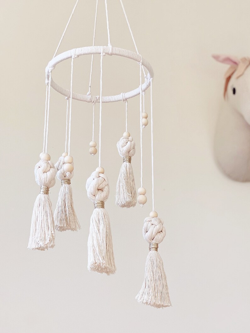 Spiral Mobile Nursery Mobile Macrame Handwoven Mobile Etsy