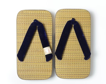 Oude Japanse Geta Houten Sandalen, Japanse Handgemaakte Sandalen, Twee Tanden, Tatami Top, Japanse Stijl Sandalen, Voor Uw Kimono Stijl