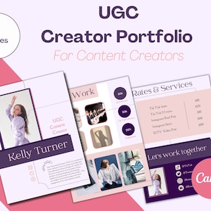 UGC Creator Portfolio, UGC Media Kit, UGC Portfolio Template, Ugc Portfolio, Ugc Media Template, Ugc Template, Creator Media Kit