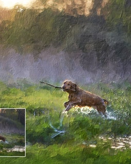 Dog portrait from photo. Cat portrait from photo. Pet watercolor portrait. Digital painting canvas print ready to hang. By TheArtOfU Designed by TheArtOfU Shop owned by Henry 6 years on Etsy