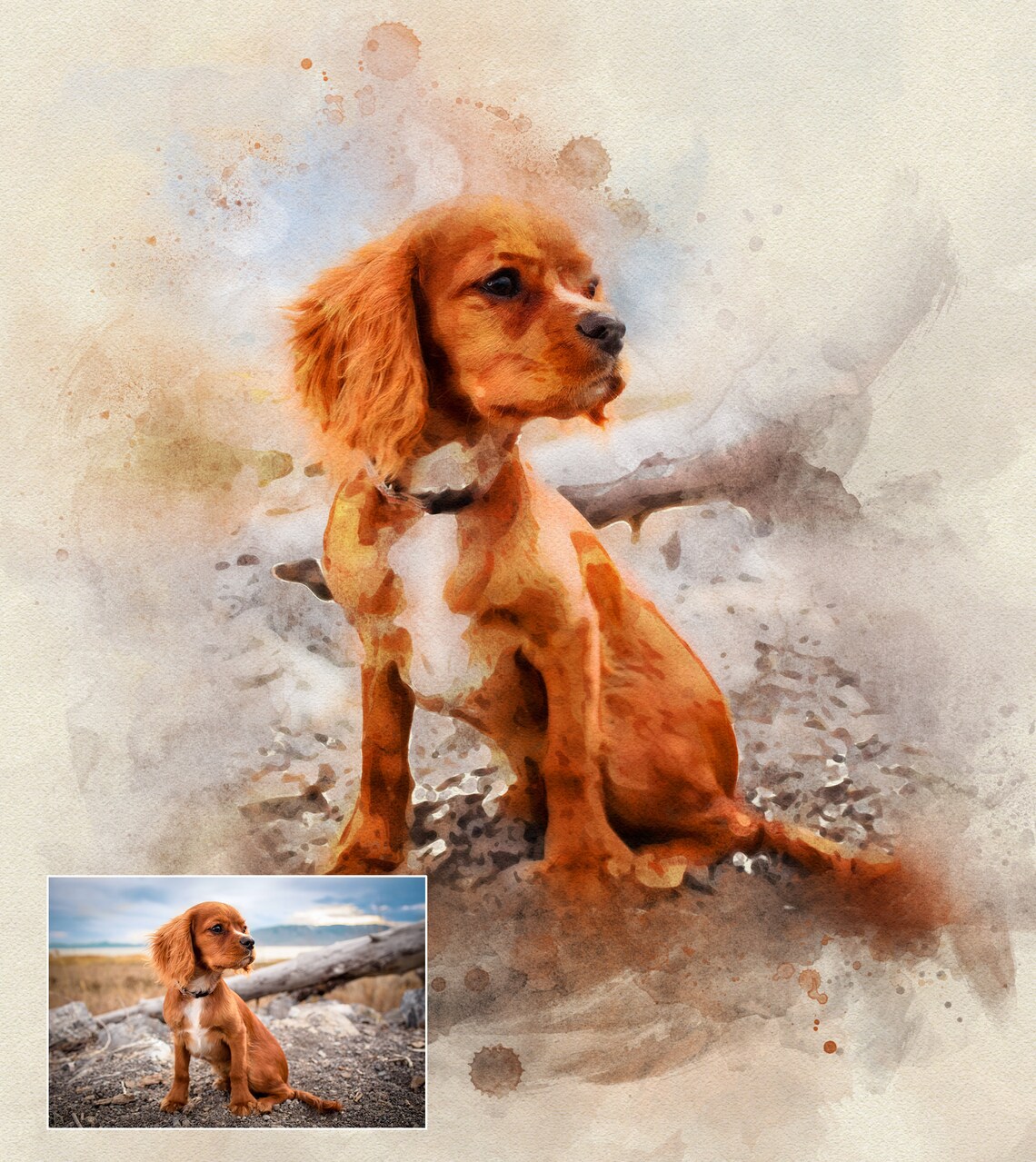 Watercolor Pet Portrait From Photo – Personalized Gifts and Wall Art ...