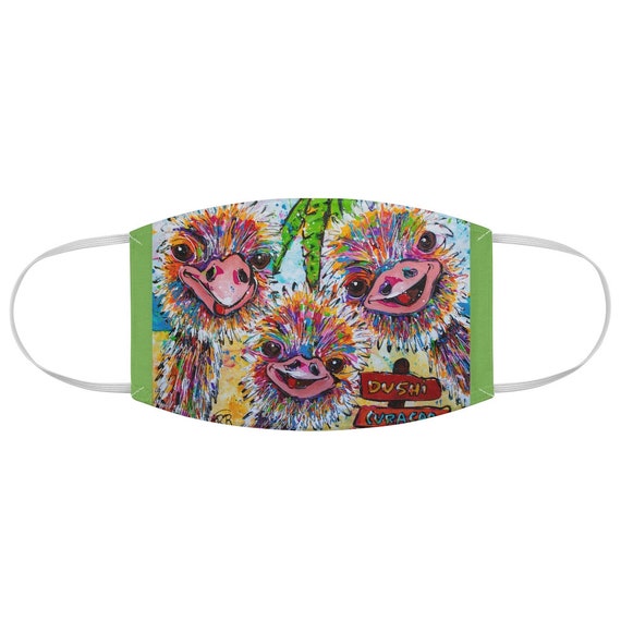 FACE MASK Ostriches Ostrich Face Mask Funny Face Mask Etsy