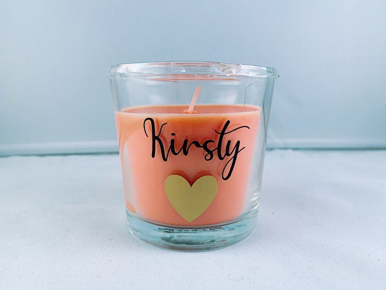 Personalised Scented Candles Name Glass Gift Ideal Etsy