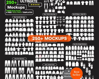Streetwear Clothing Vector Mockup Bundle: Tech Pack Template (Digital Files)