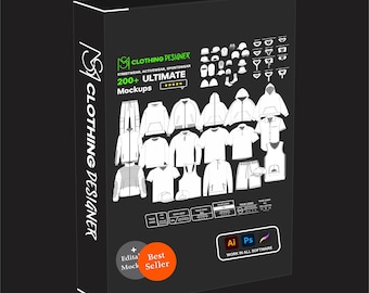 Streetwear Vector Mockup Pack: 200+ Clothing Templates