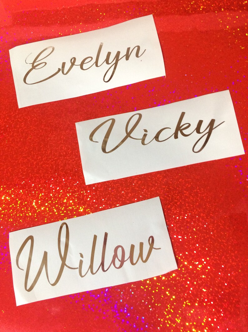 Vinyl Handmade Personalised Name Stickers Etsy UK