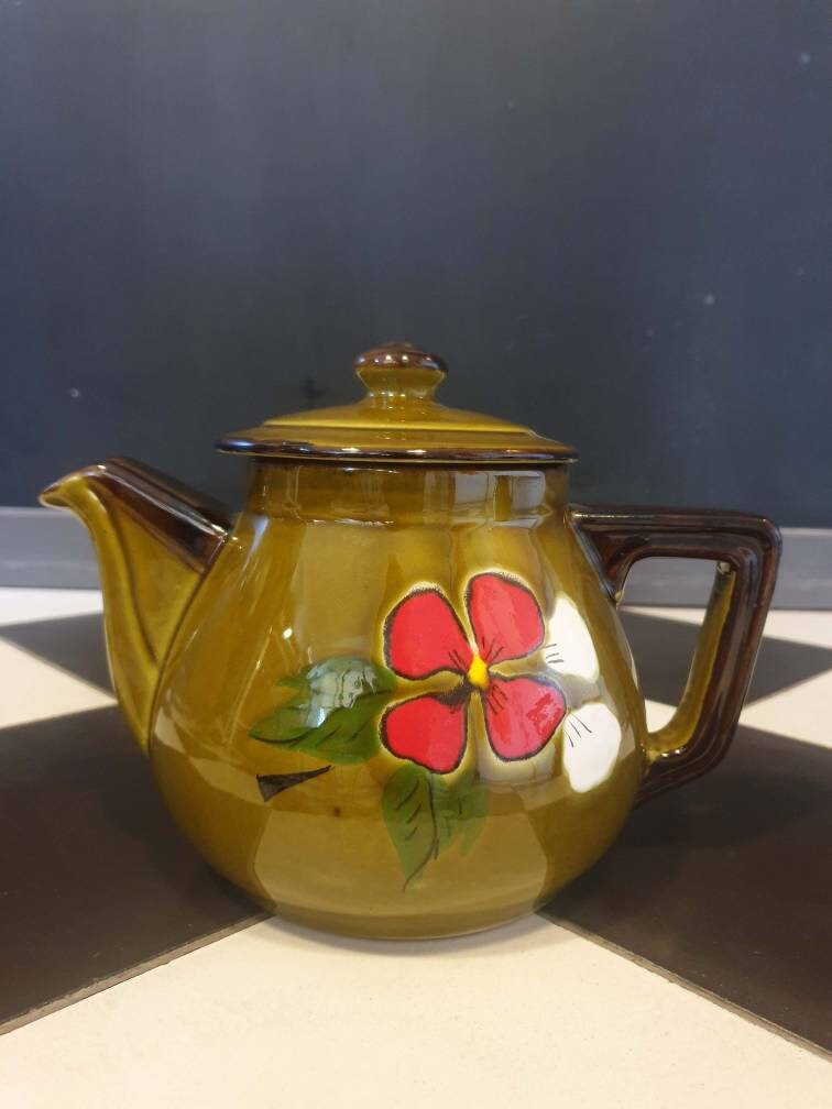 Théière en Poterie de Sarreguemines