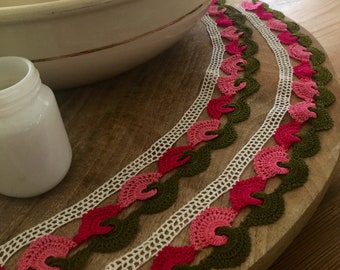 Handmade crochet lace trim crochet edging cotton lace