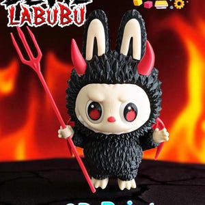Devil Labubu 3D Print File: Commercial Use STL/3MF Model