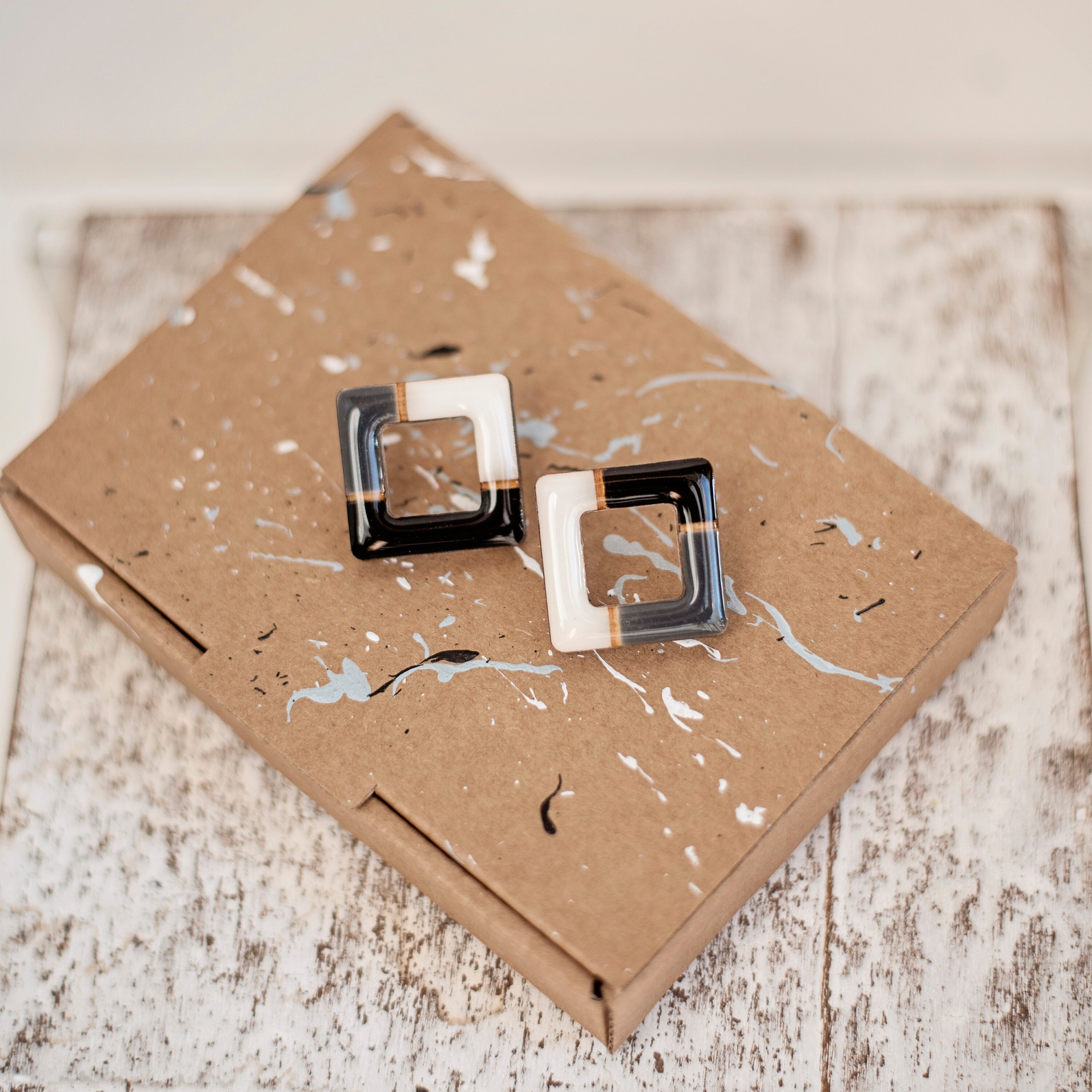 Black and White Opus Earrings