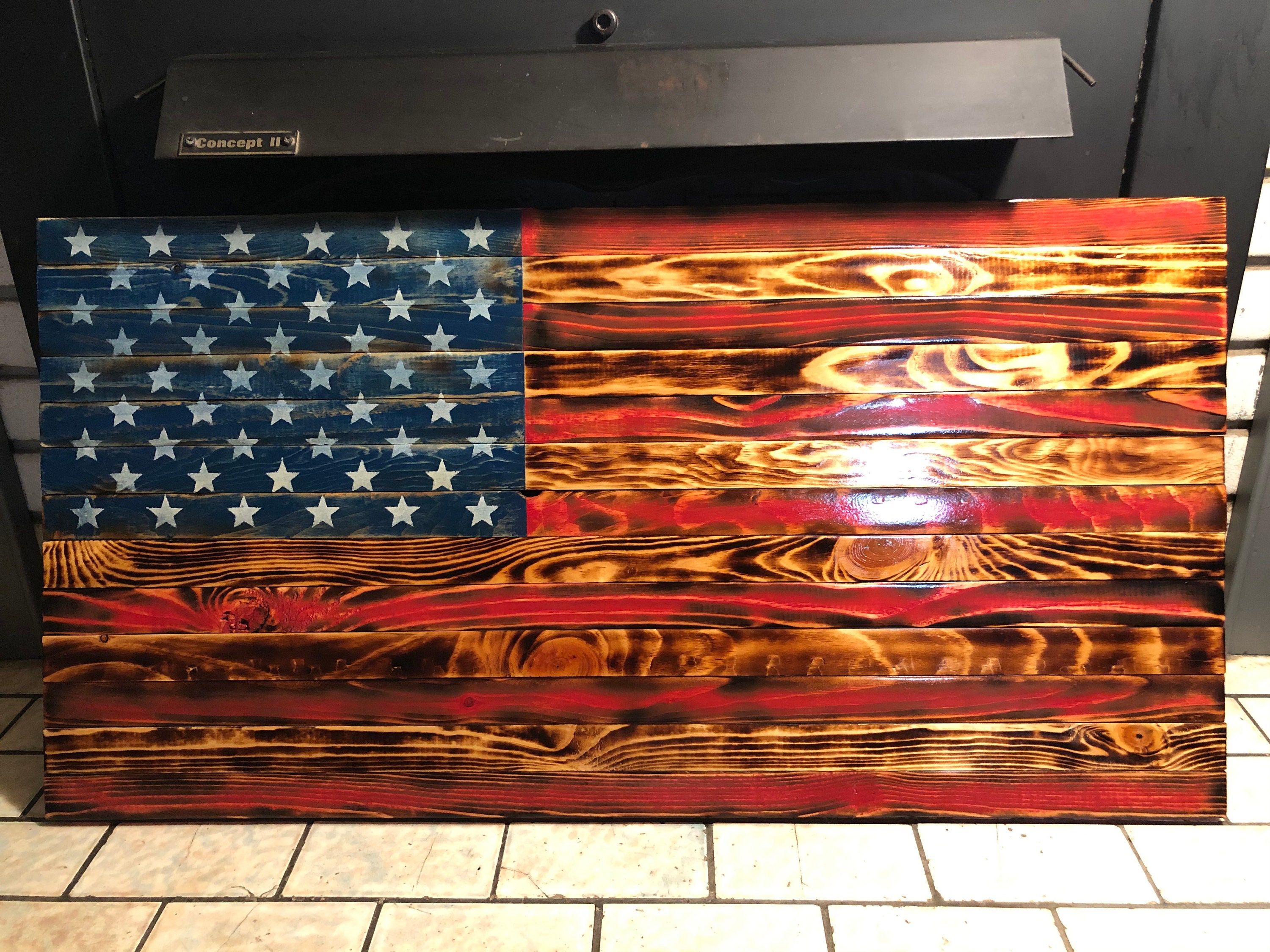 Handcrafted Extra Large American Flags 28x5. Etsy