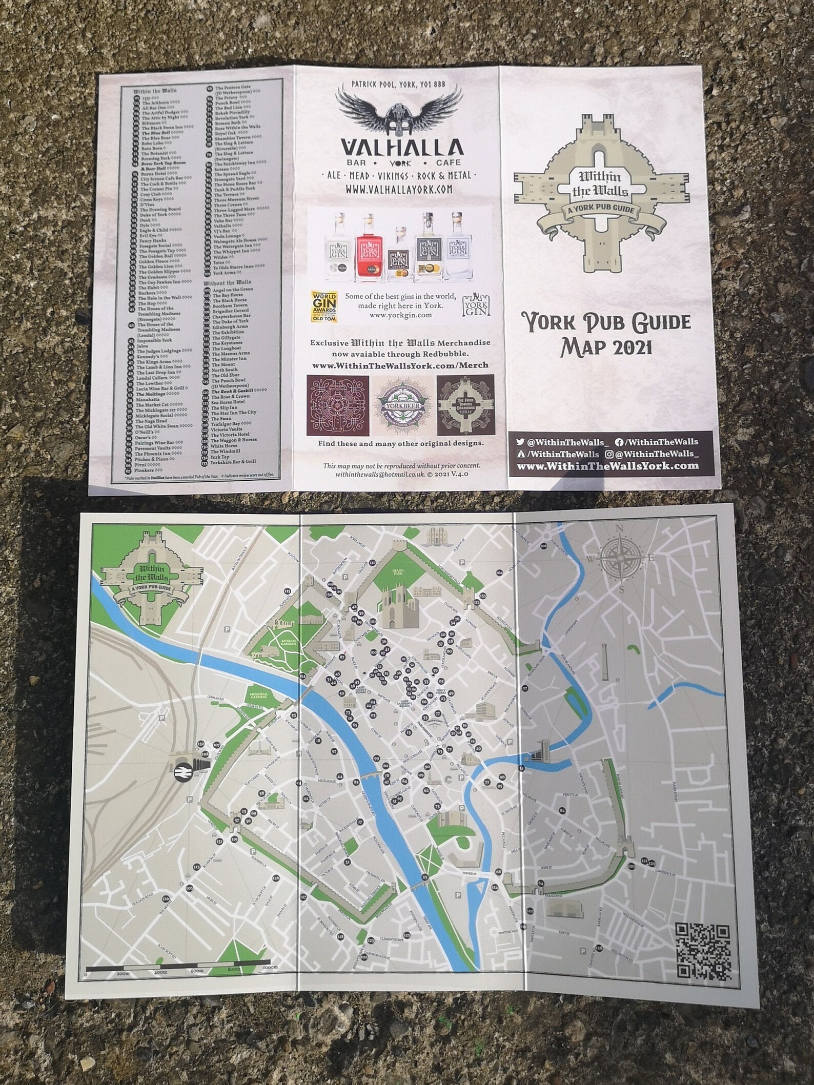 Within the Walls York Pub Guide Map 2021 Pocket Guide Etsy