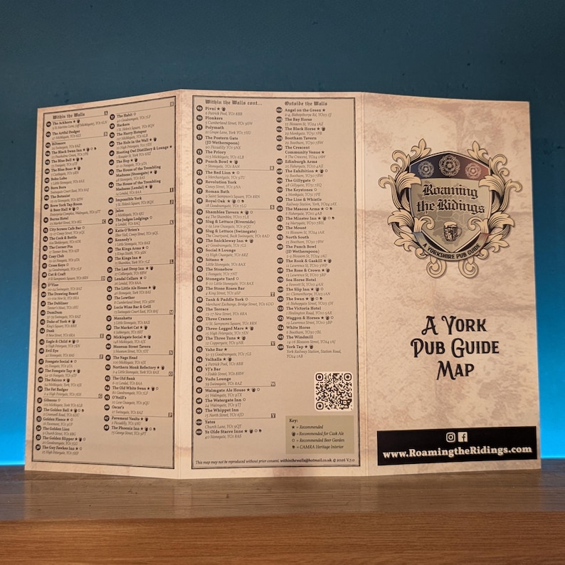 Pup Guide Map York Pub Guide Map - Pocket Guide 2026 - Etsy