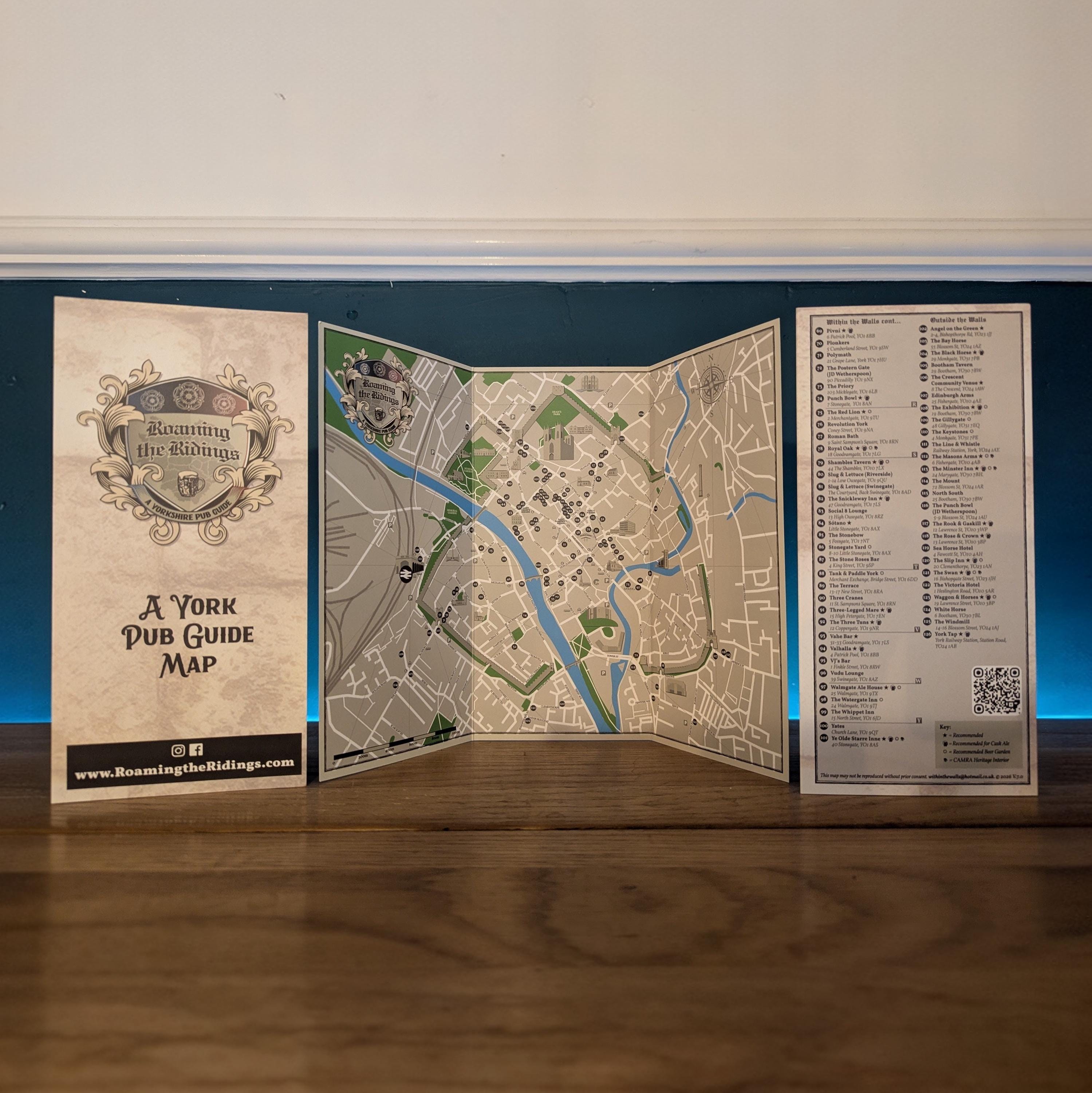 York Pub Guide Map - Pocket Guide 2026 - Etsy