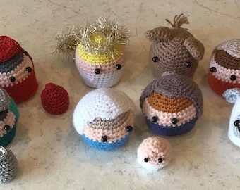 Christmas Nativity Crochet Pattern for chocolate orange covers