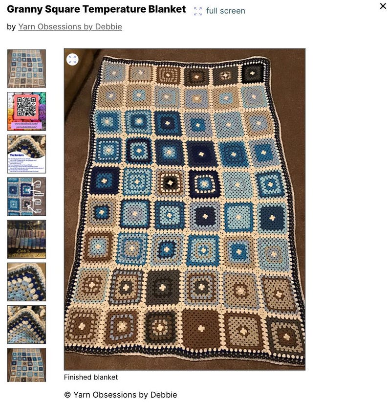 Granny Temperature Blanket Crochet Pattern Etsy