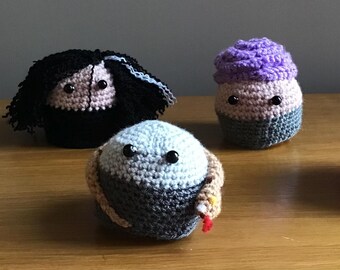 Harry Potter Baddies digital Crochet Pattern for chocolate orange covers