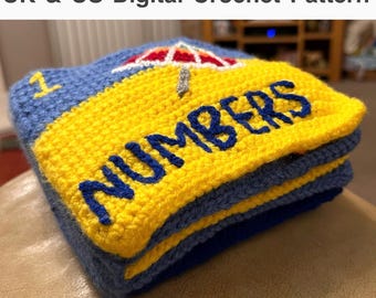 Seaside Numbers Quiet Book digital Crochet Pattern